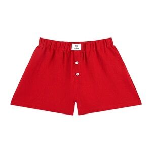 PARKE RED LINEN SHORTS M